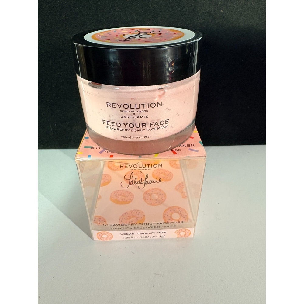 Revolution Skincare X Jake-Jamie Strawberry Donut Face Mask 1.69oz Pink New